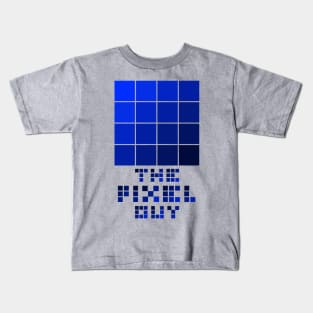 the pixel guy design for the pixel lover - blue Kids T-Shirt